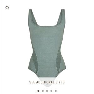 SKIMS outdoor tank bodysuit color blue chalk XS